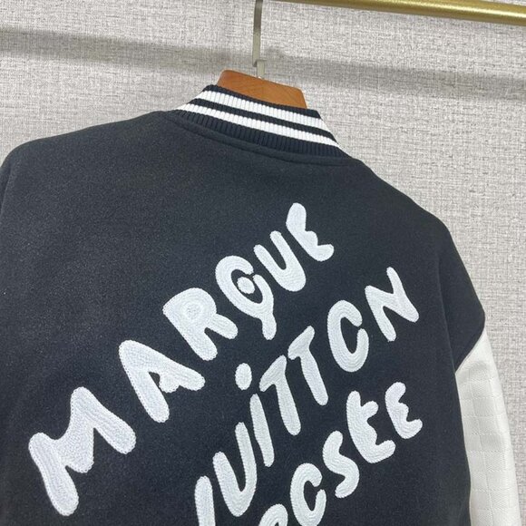 Louis Vuitton Velvet Patched Embroidered Baseball Jacket - Picture 6 of 8